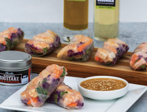 Shrimp Spring Rolls with Thai Peanut Dipping Sauce