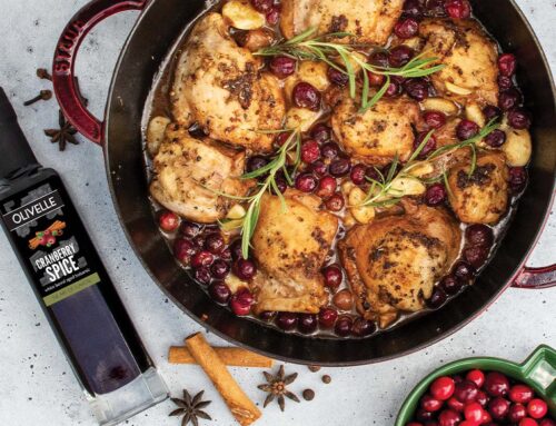 One Pan Cranberry & Chicken Garlic Braised Chicken