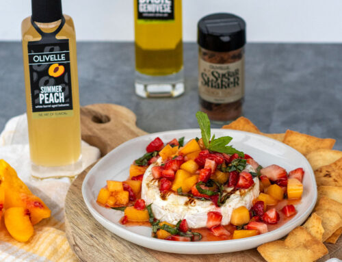 Grilled Brie with Peach Salsa