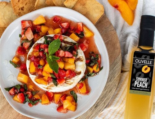 Grilled Brie with Peach Salsa
