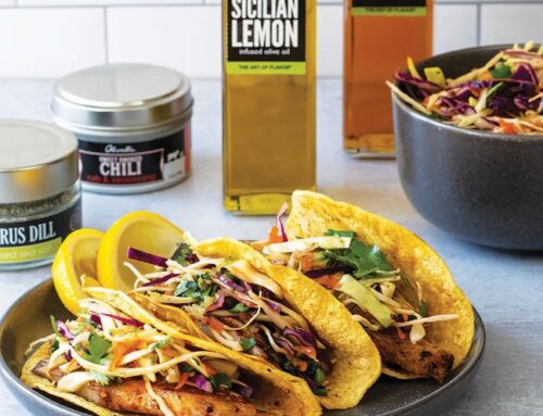 Lemon & Chili Fish Tacos With Cucumber Slaw